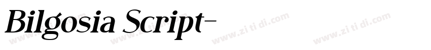 Bilgosia Script字体转换